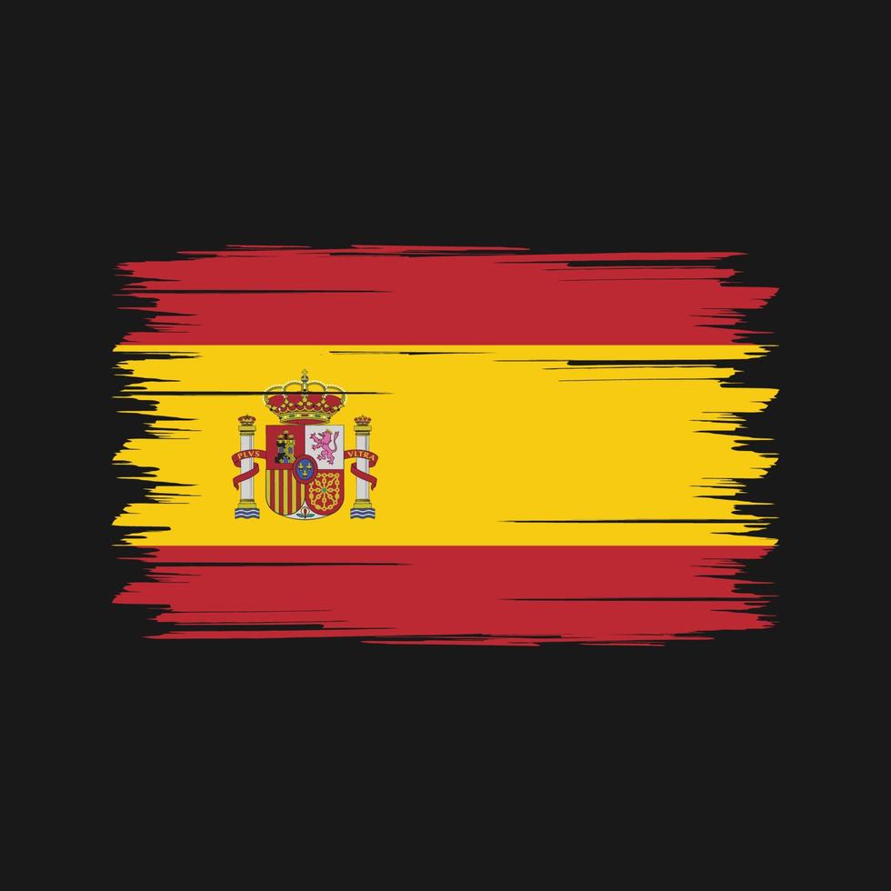 Bürste der spanischen Flagge. Nationalflagge vektor