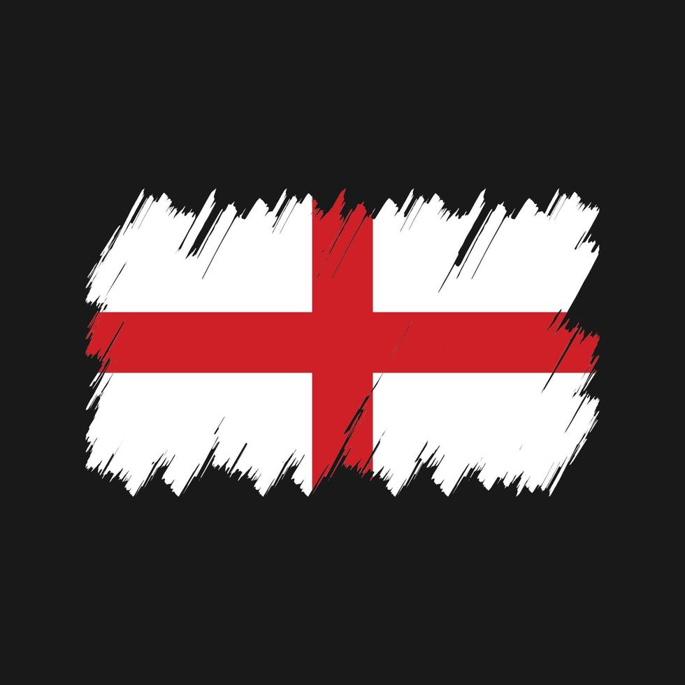 Pinselvektor der englischen Flagge. Nationalflagge vektor