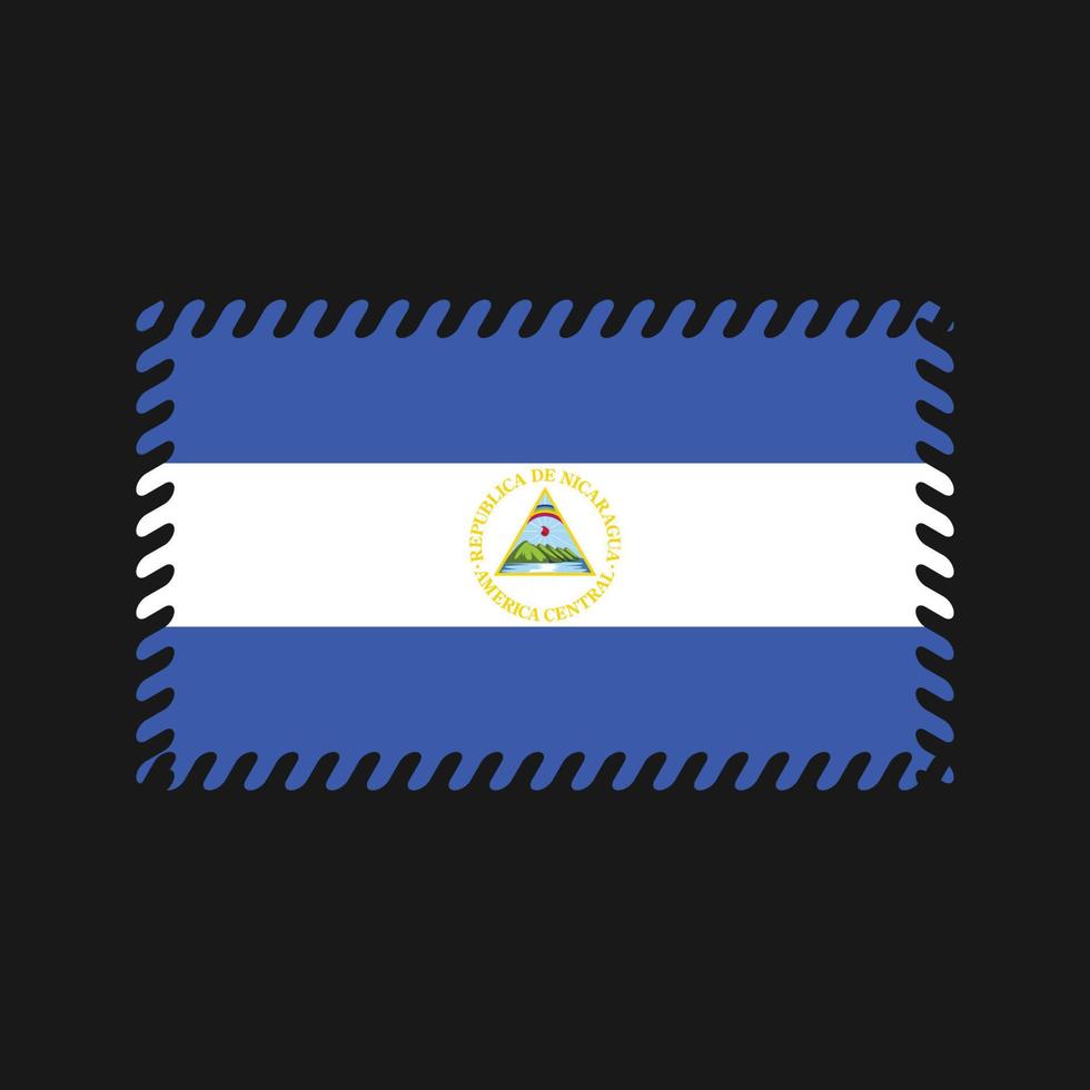 nicaragua flagga vektor. National flagga vektor