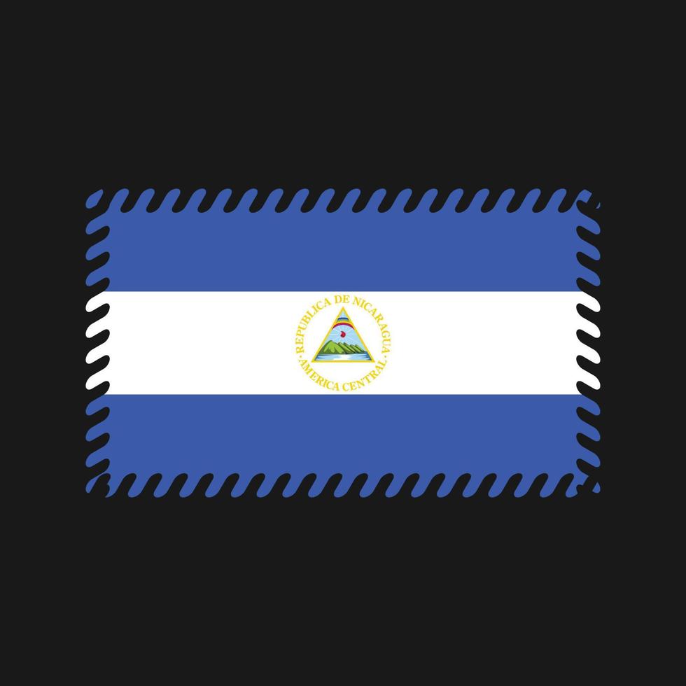 Nicaragua-Flaggenvektor. Nationalflagge vektor