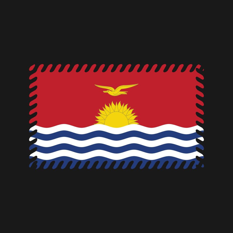 Kiribati-Flaggenvektor. Nationalflagge vektor