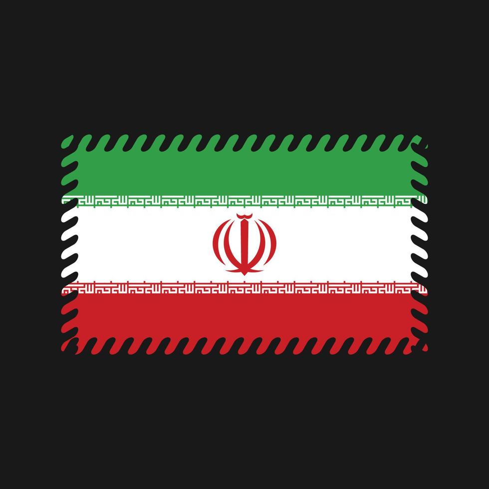 Iran flagga vektor. National flagga vektor