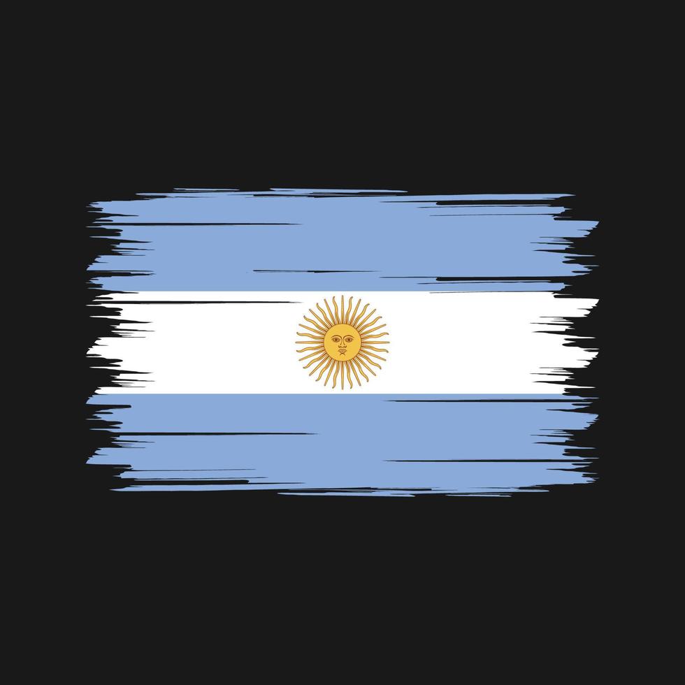 Bürste der argentinischen Flagge. Nationalflagge vektor