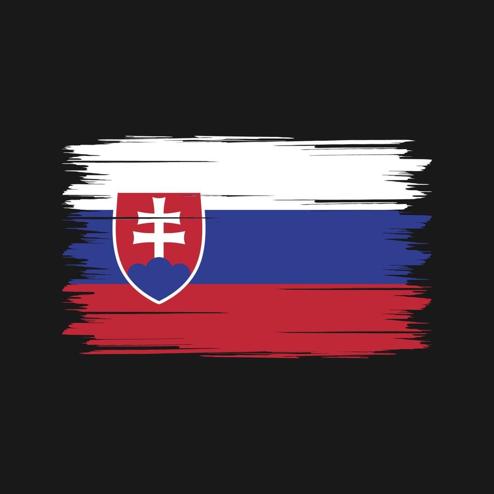 Slovakien flaggborste. National flagga vektor