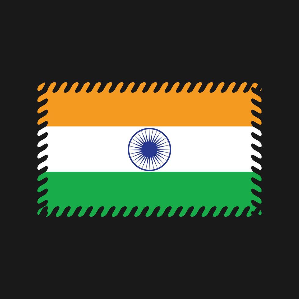 Indien flagga vektor. National flagga vektor