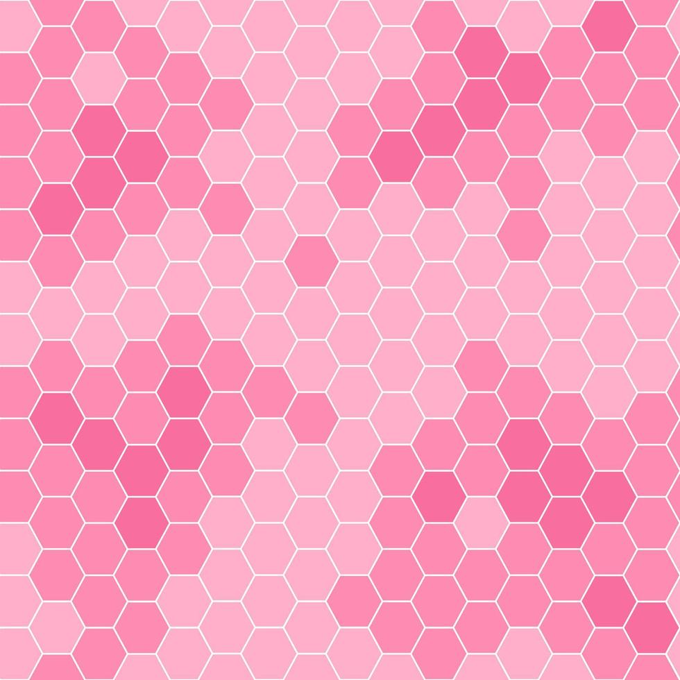 Wabe mit sechseckigen Gitterzellen auf rosa Hintergrund. Vektor-Illustration. vektor