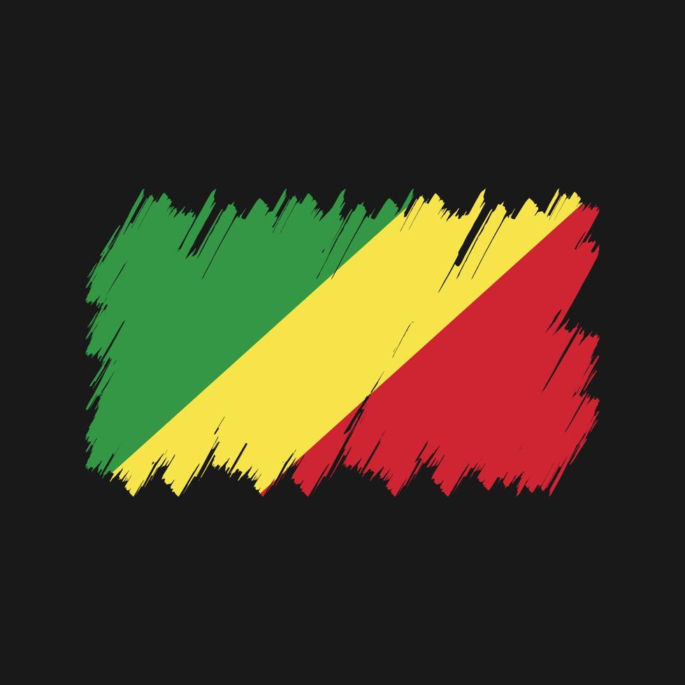 kongo flagga borste vektor. National flagga vektor