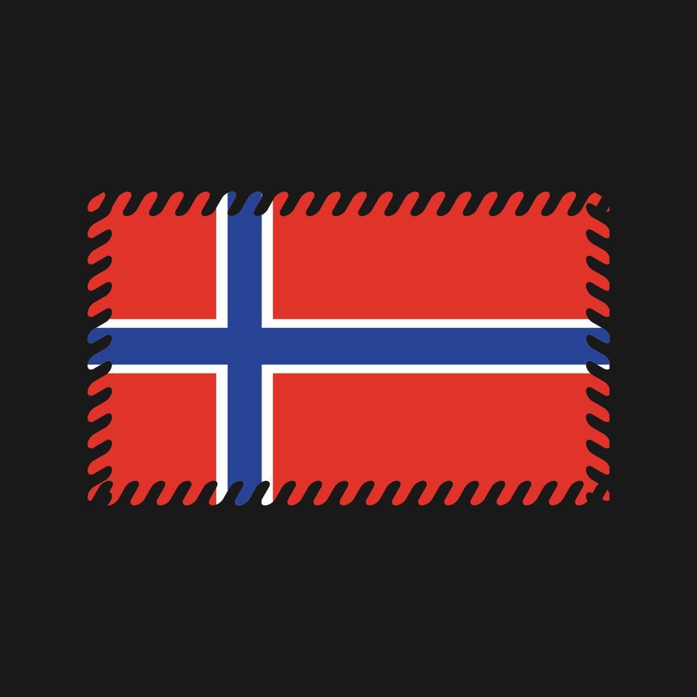 Norwegen-Flaggenvektor. Nationalflagge vektor