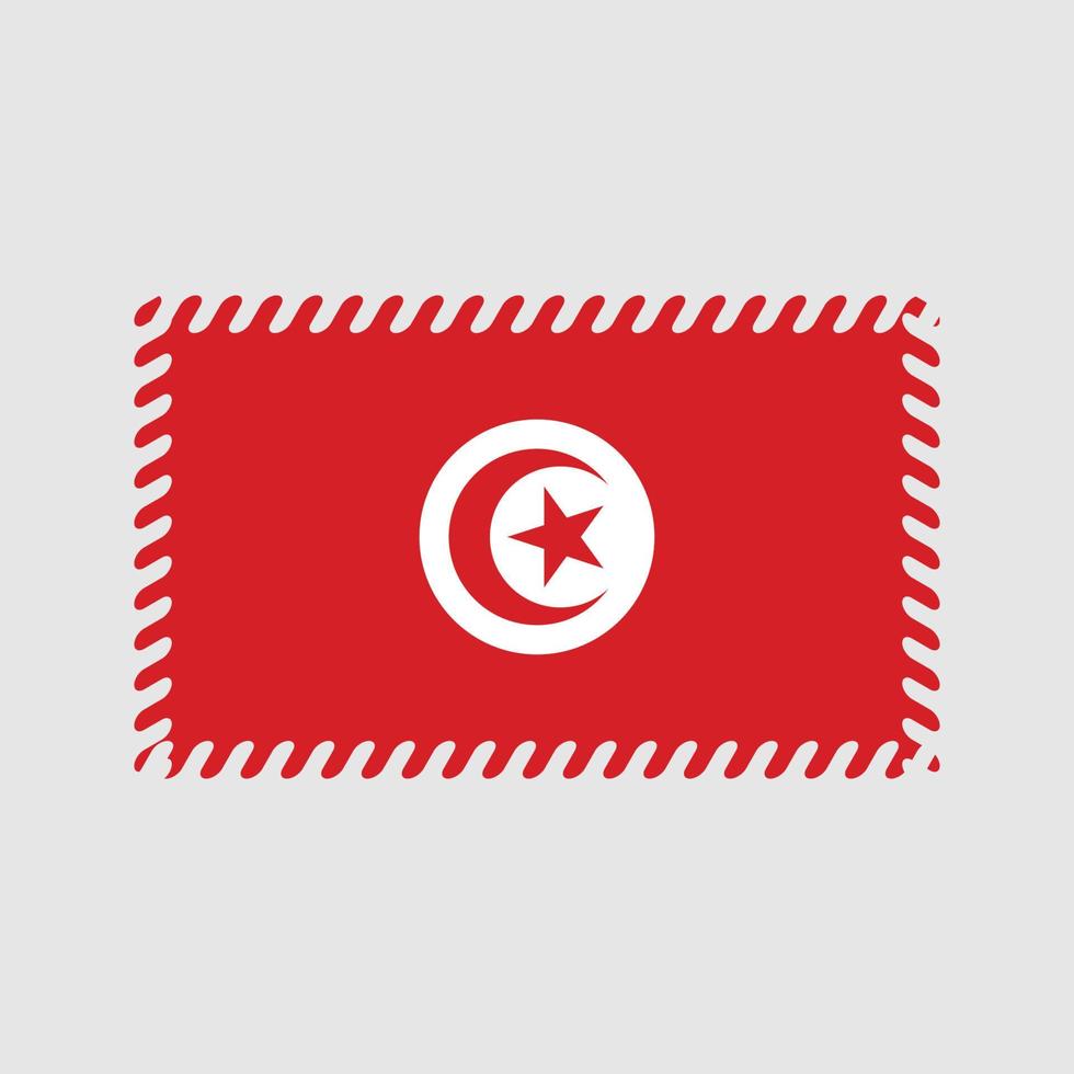 tunisien flagga vektor. National flagga vektor