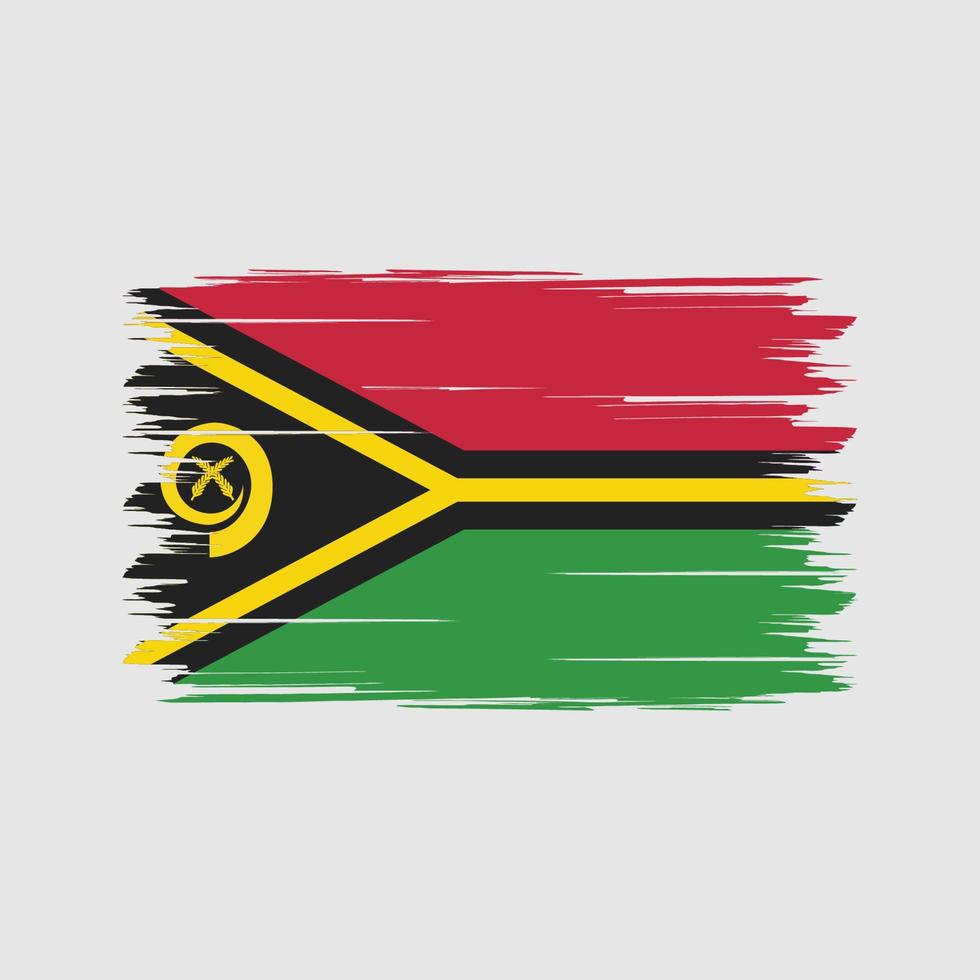 Bürste der Vanuatu-Flagge. Nationalflagge vektor