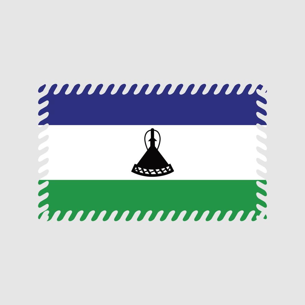 Lesotho-Flaggenvektor. Nationalflagge vektor