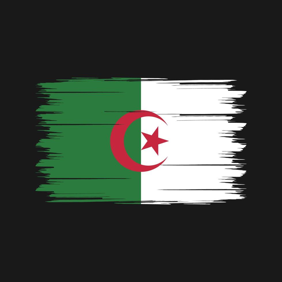 Algeriets flaggborste. National flagga vektor