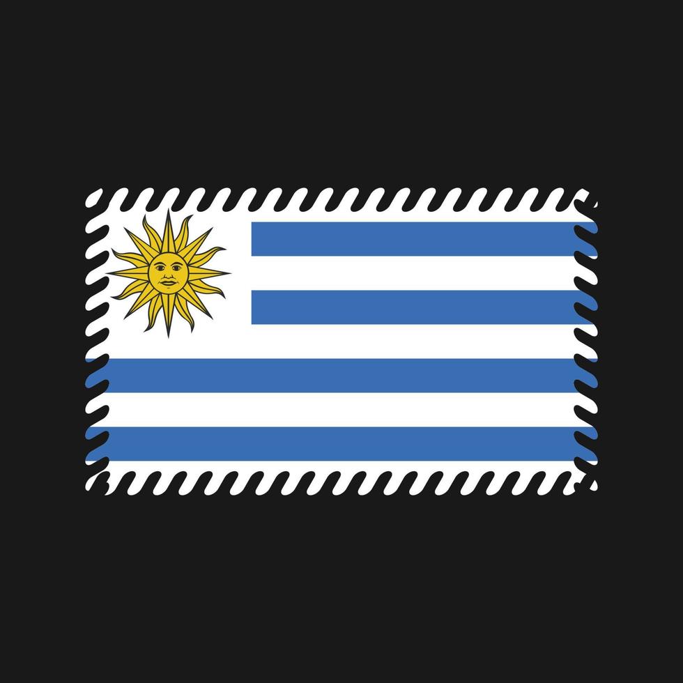 Uruguay-Flaggenvektor. Nationalflagge vektor