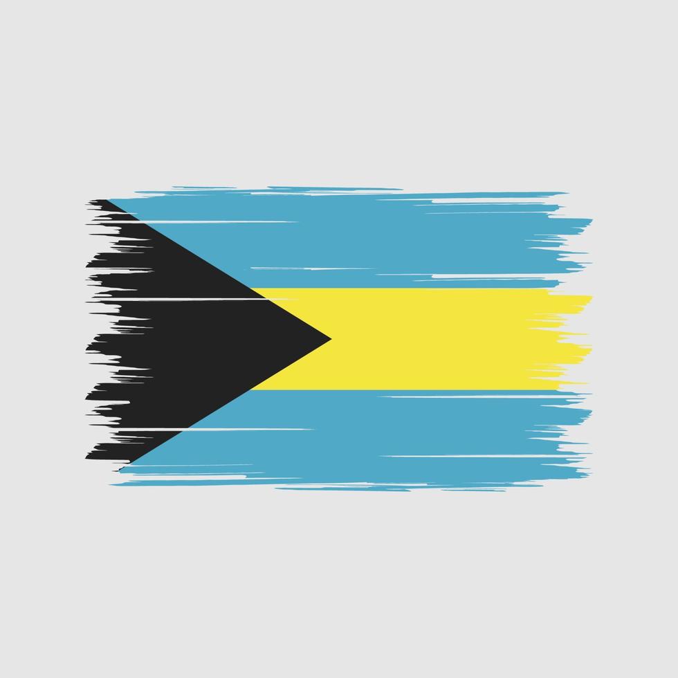 Bürste der Bahamas-Flagge. Nationalflagge vektor