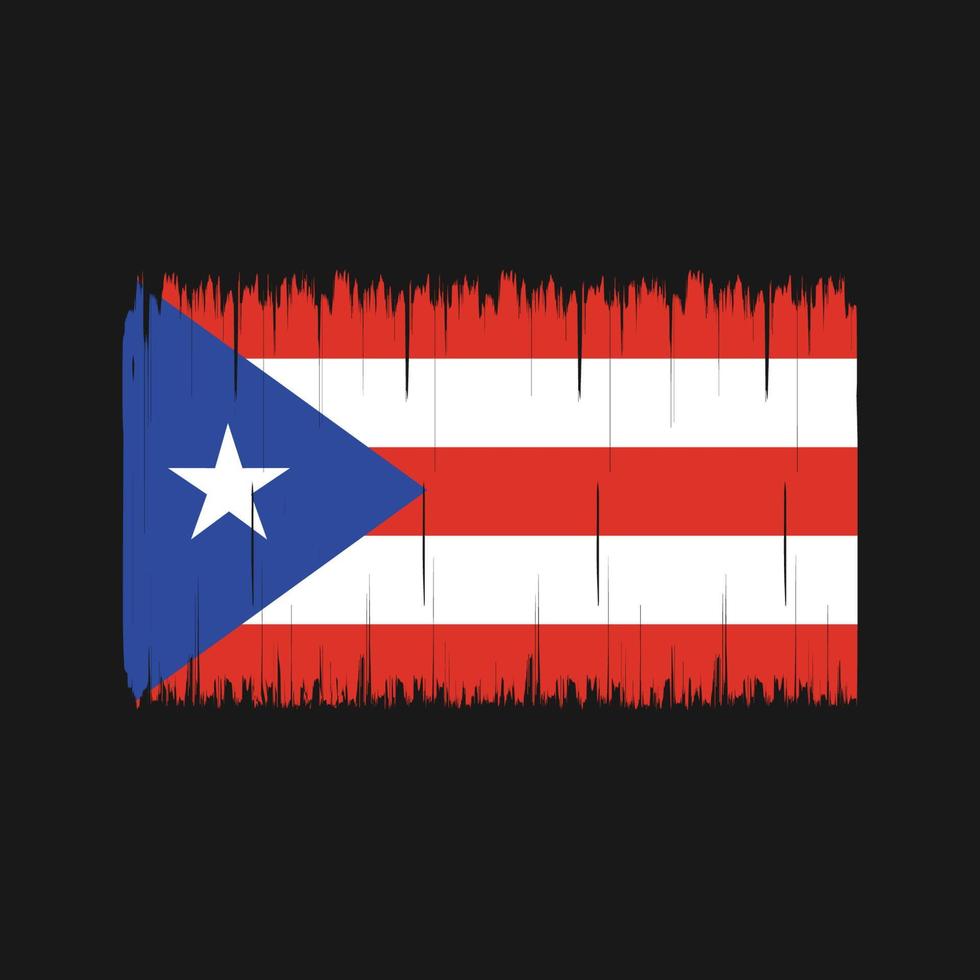 puerto-rico-flaggenpinsel. Nationalflagge vektor