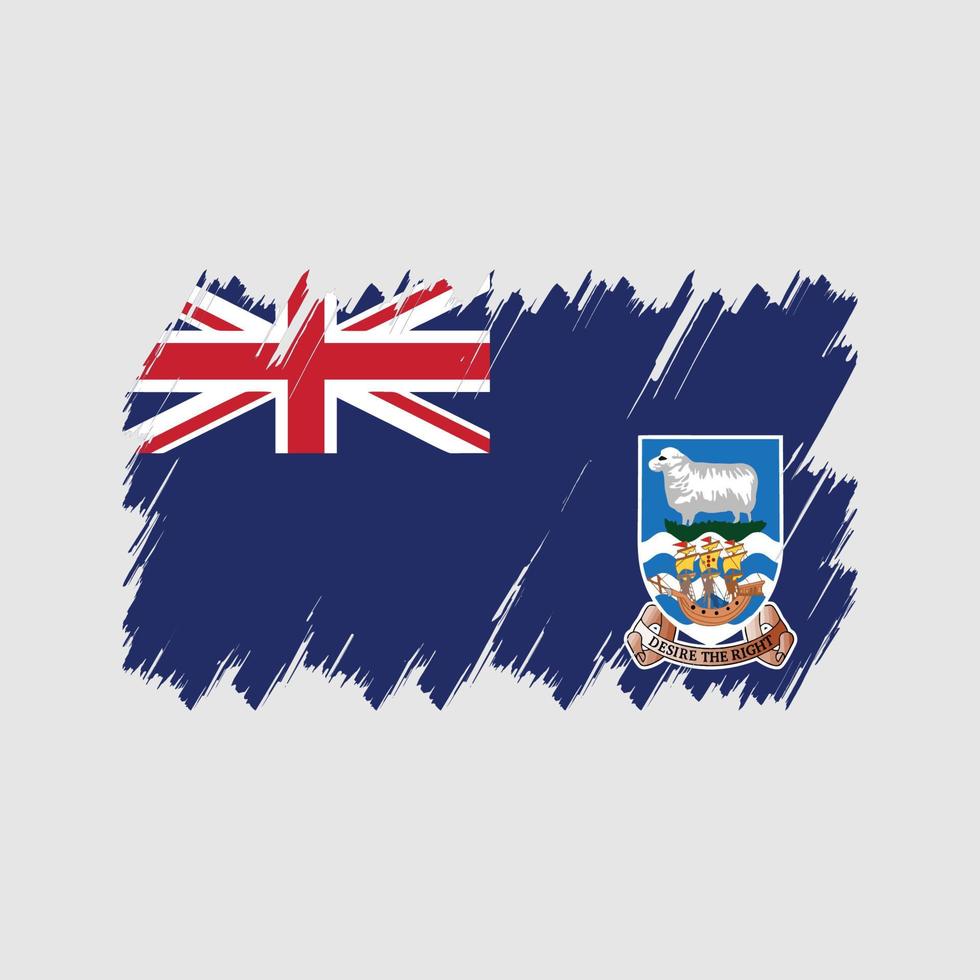falklandsöarna flagga borste vektor. National flagga vektor