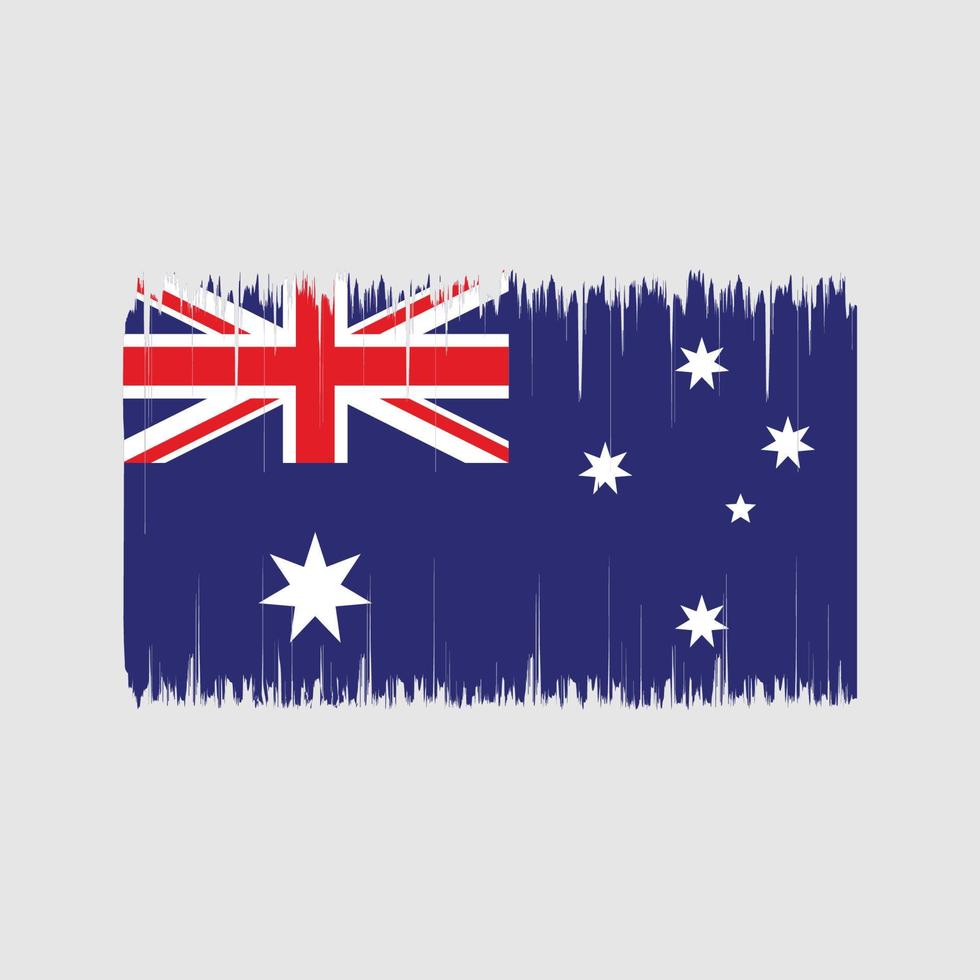 australiens flagga borste. National flagga vektor