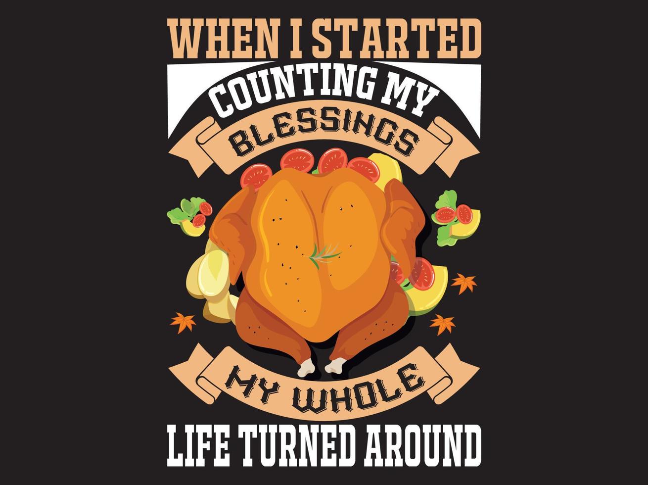 Thanksgiving t-shirt design vektor fil