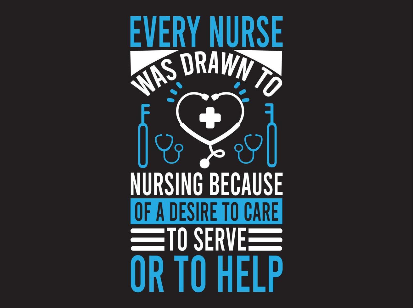 sjuksköterska t-shirt design vektor fil