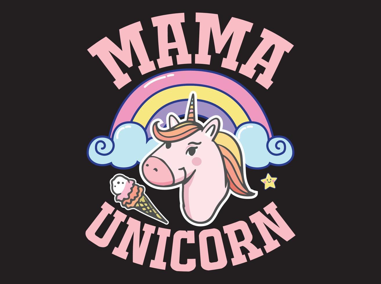 unicorn t-shirt design vektor fil