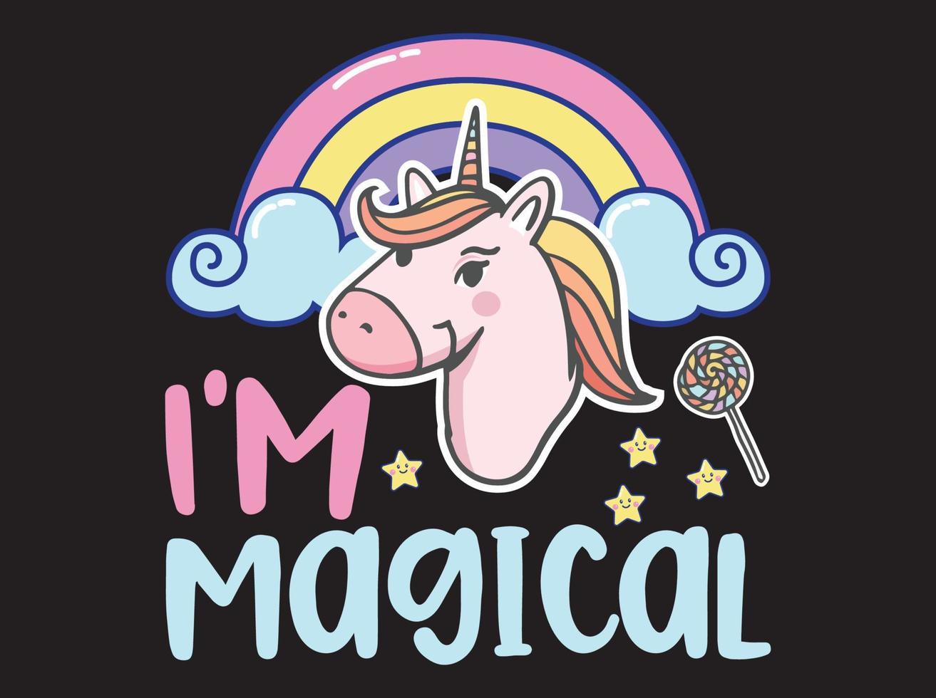 unicorn t-shirt design vektor fil