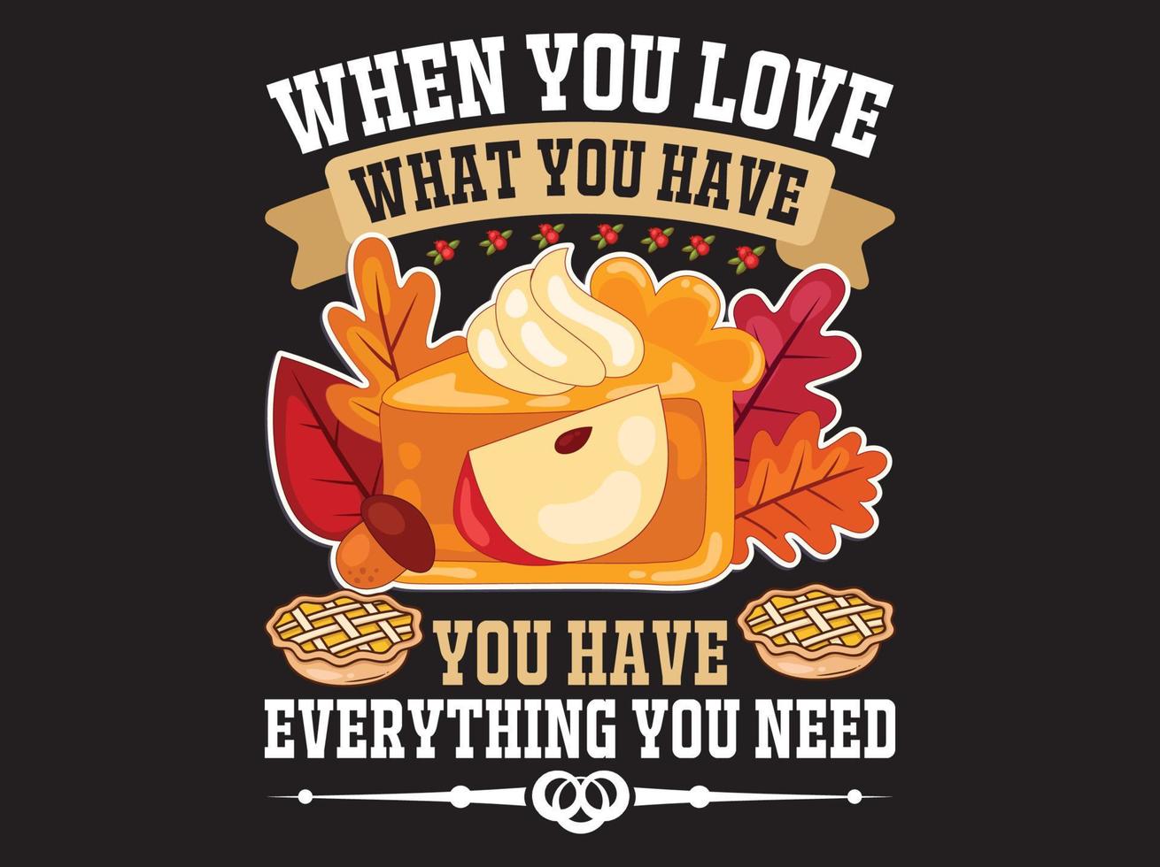 Thanksgiving t-shirt design vektor fil