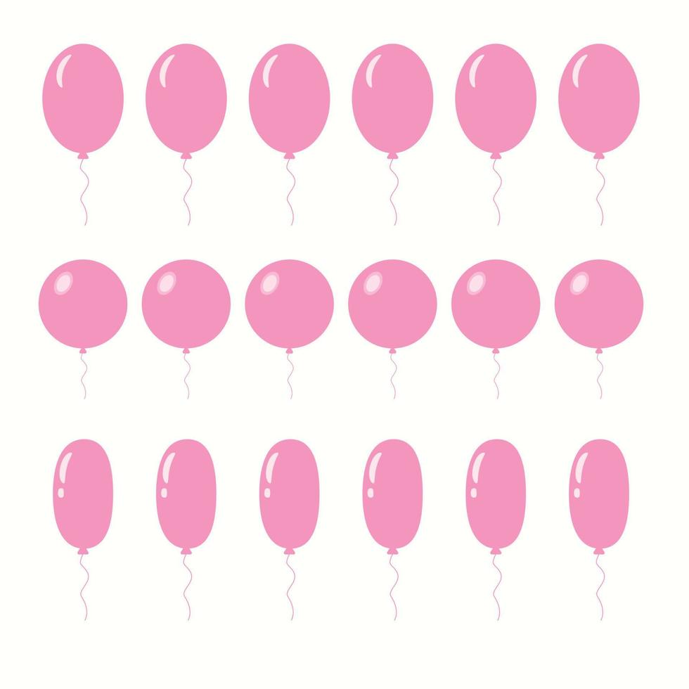 födelsedag, det är en flicka, ballong, flicka, firande, fest, genusfest, ballonger, rosa, hjärta, kärlek, illustration, vektor, alla hjärtans dag, semester, dag, luft, kort, dekoration, kul, färgrik, design, ballong vektor