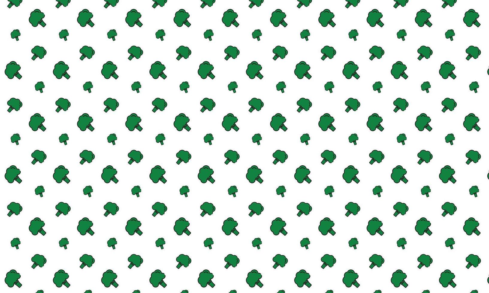 Muster aus gesundem grünem Gemüse Brokkoli in Farbversion vektor