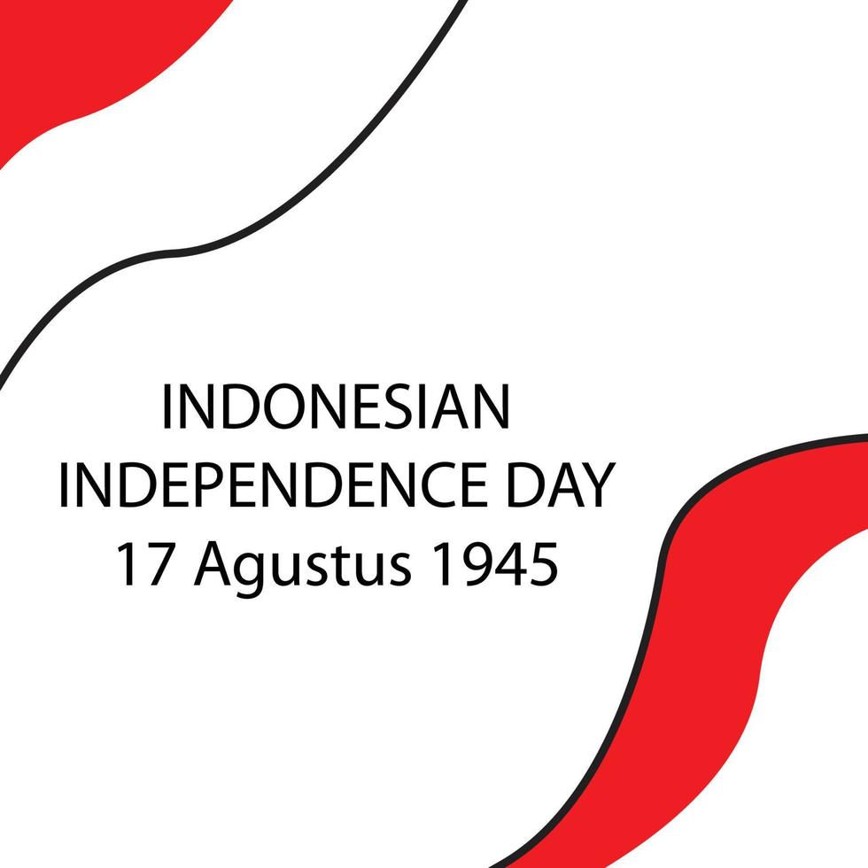 indonesischer unabhängigkeitstag hintergrundvektordesign vektor