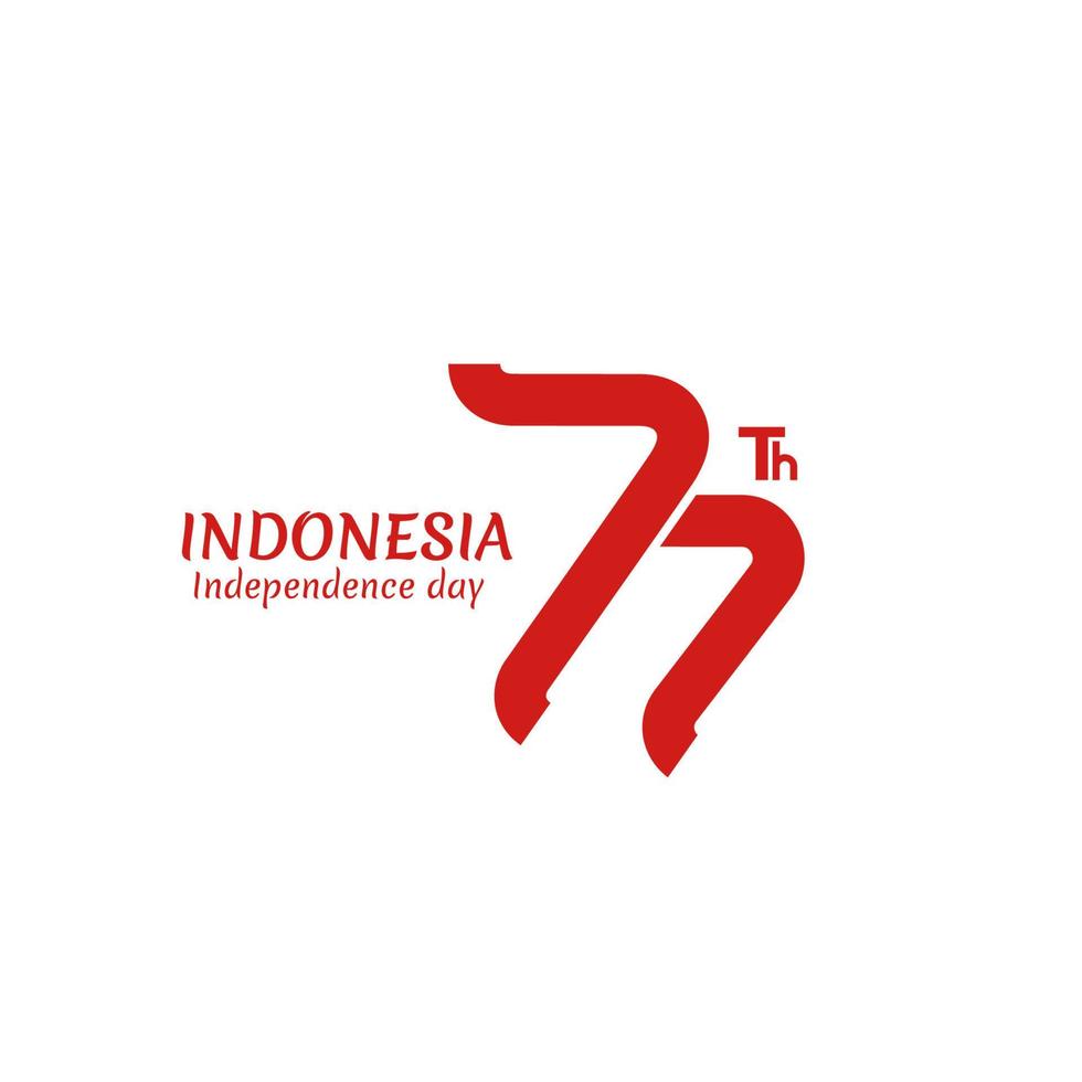 logo zum indonesischen unabhängigkeitstag vektor