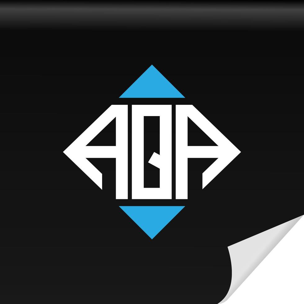 aqa creative initials brief logo design mit vektorgrafik vektor