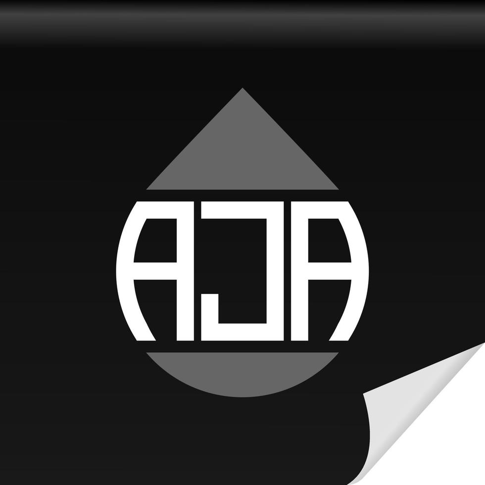 aja kreative Initialen schreiben Logo-Design mit Vektorgrafik vektor