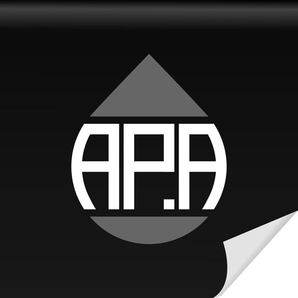 apa kreative Initialen schreiben Logo-Design mit Vektorgrafik vektor