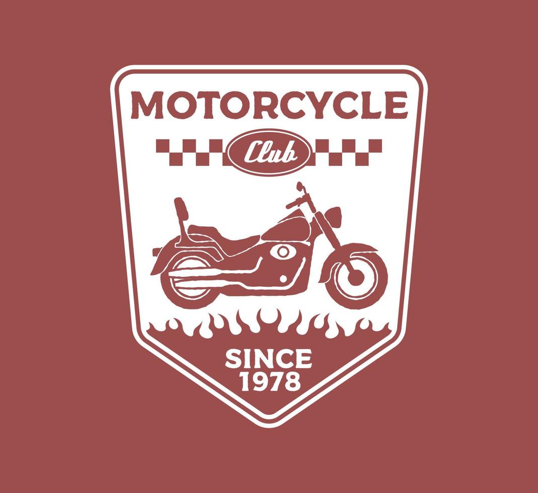 handgezeichnetes logo-abzeichen des motorcross-adventure-clubs vektor