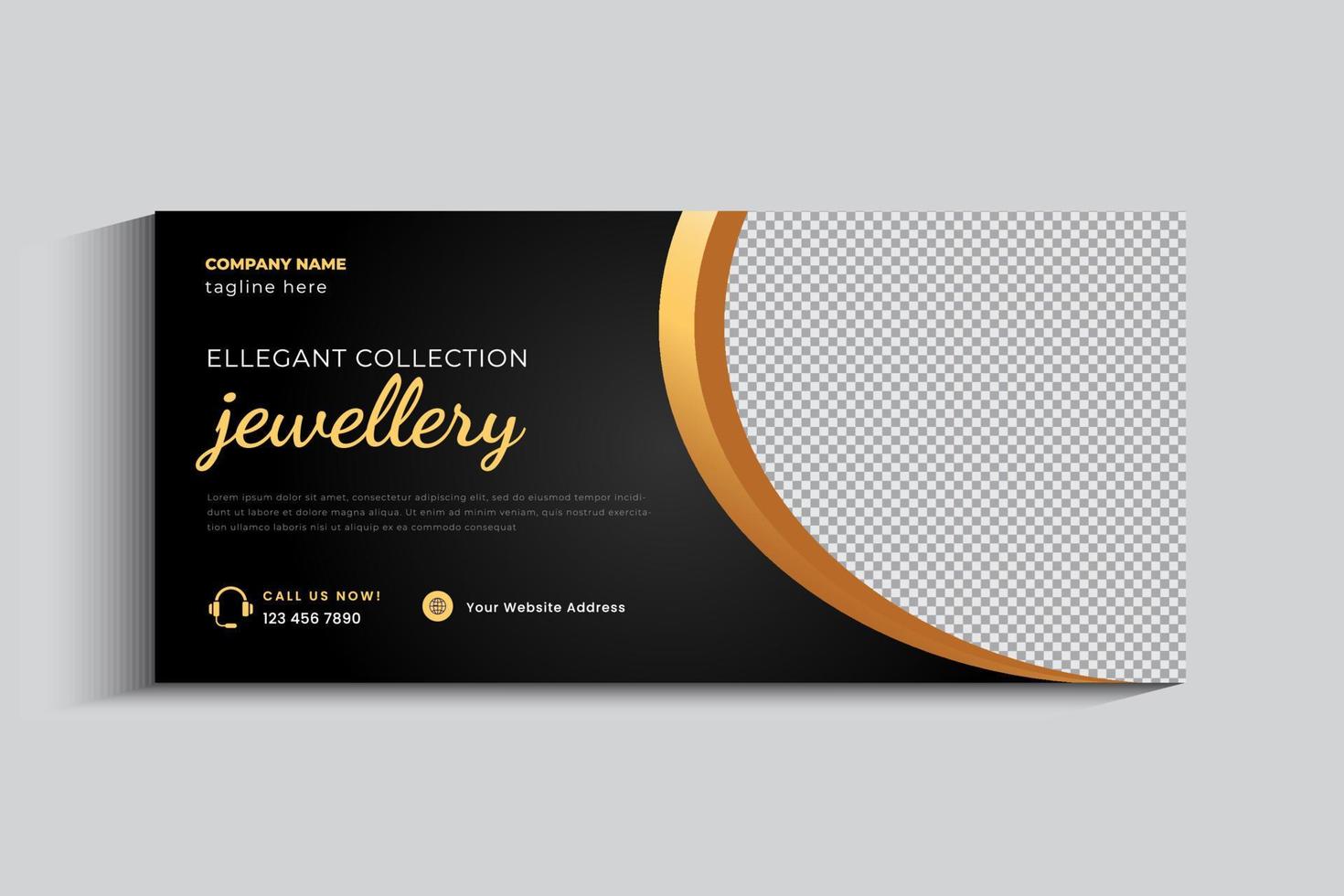 smycken business cover banner designmall vektor