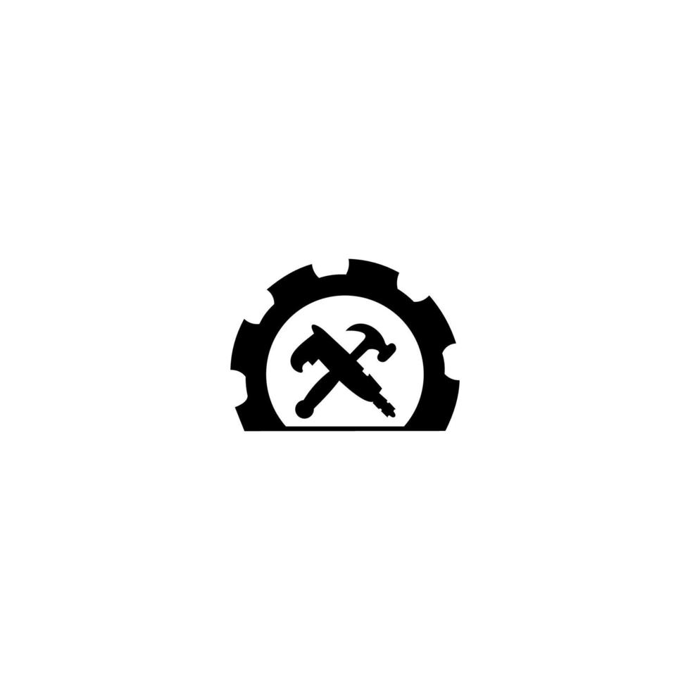 Reparatur-Symbol. Mechaniker-Service-Konzept. Logodesign-Vektorillustration des flachen Arttrends moderne. vektor
