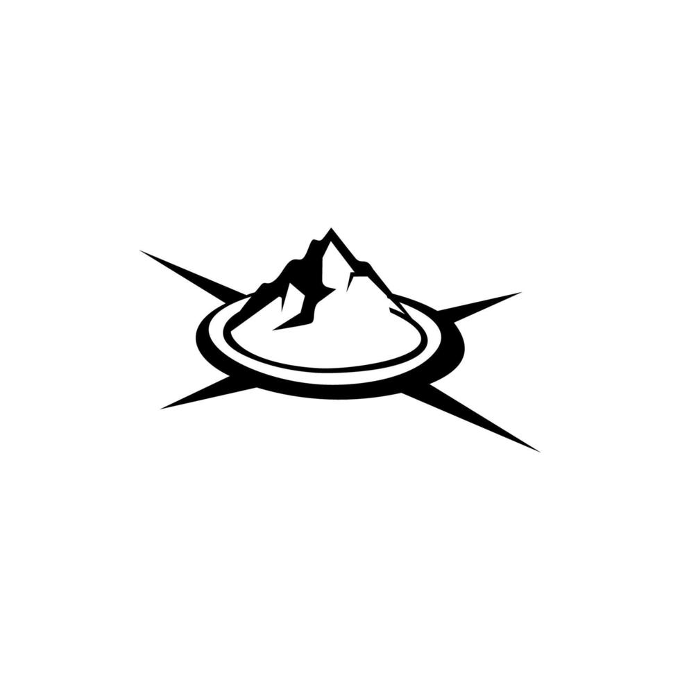 Kompass-Logo-Design-Vorlage, Abenteuercamp im Freien, College. Trekking, Vintage-T-Shirt-Print-Design vektor