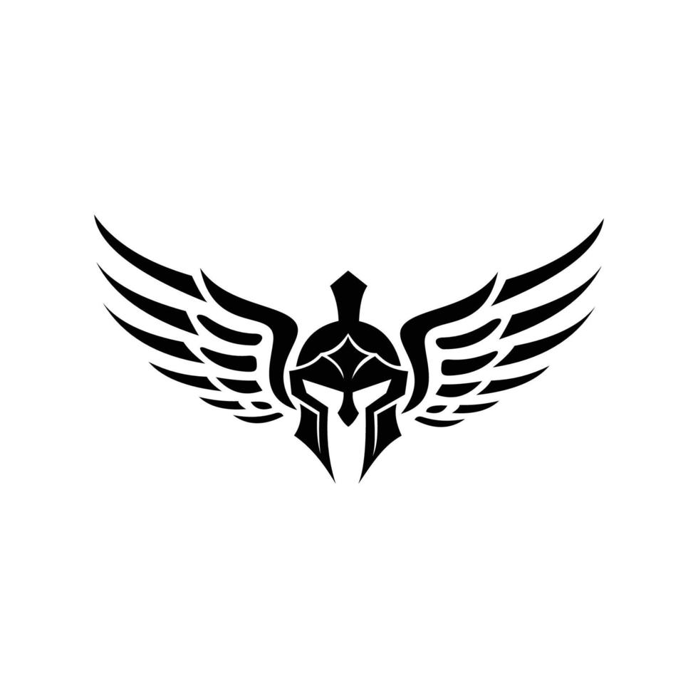spartansk hjälm siluett, krigarsymbol, spartansk logotyp, spartansk hjälm, spartansk symbol. vektor