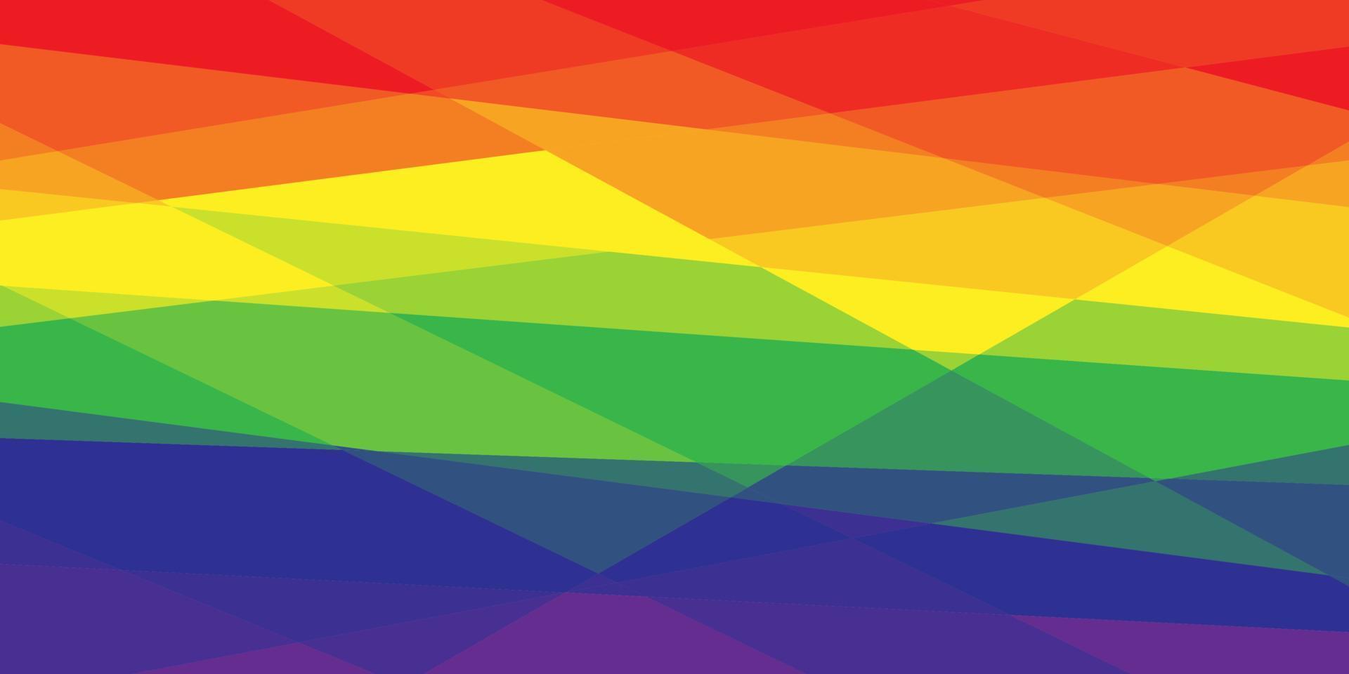regnbåge abstrakt bakgrund. färgglad mosaik geometrisk lgbt horisontell flagga. vektor illustration.