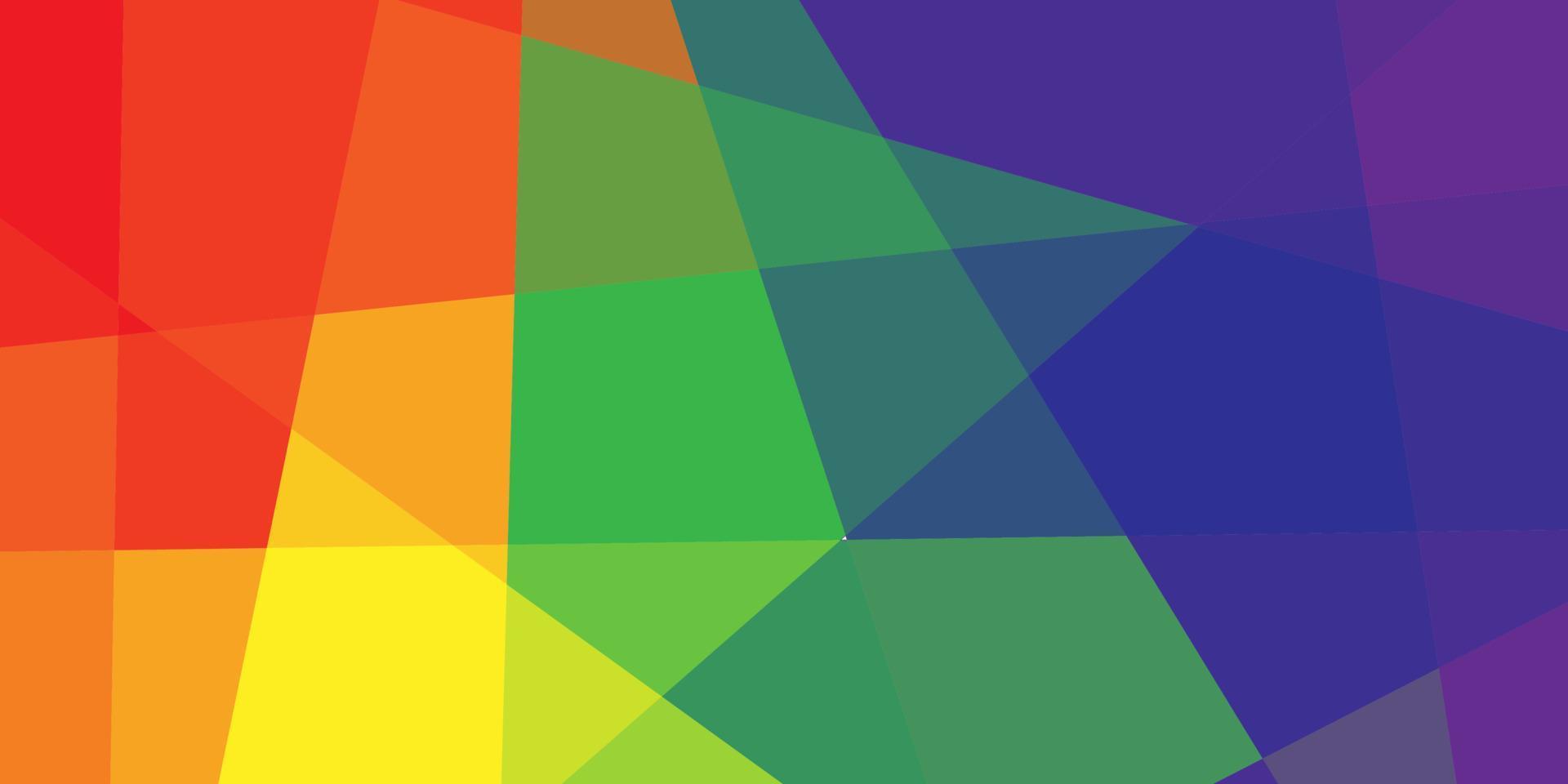 regnbåge abstrakt bakgrund. färgglad mosaik geometrisk lgbt flagga. vektor illustration.
