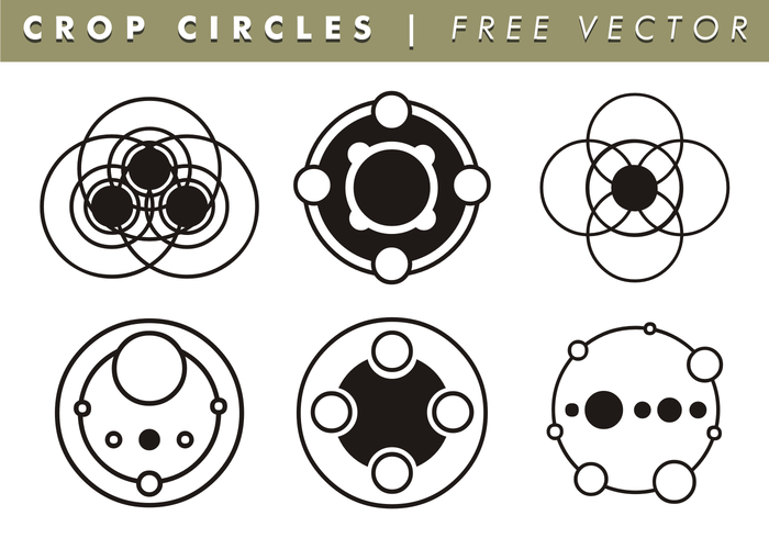 Beskära cirklar fri vektor