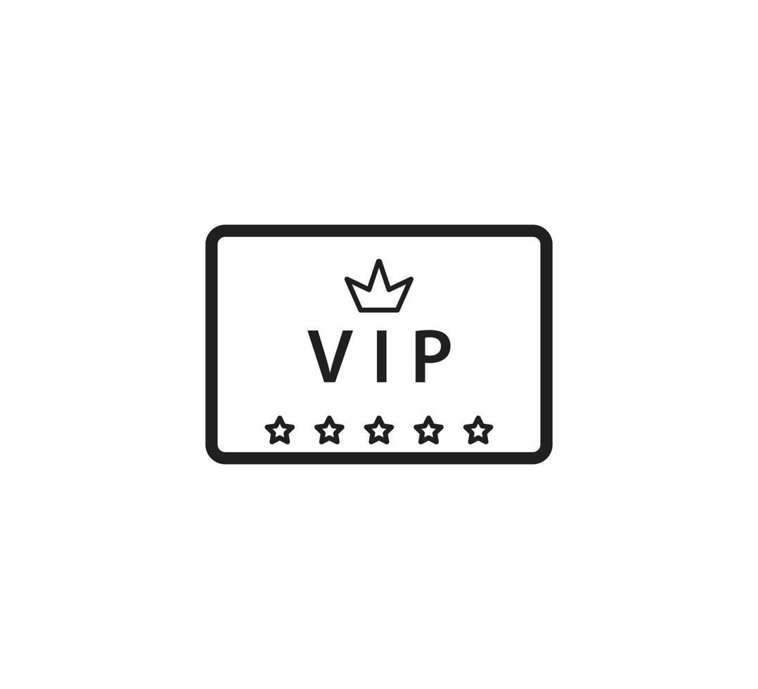 VIP-Stempel-Symbol-Logo-Design-Vorlage vektor