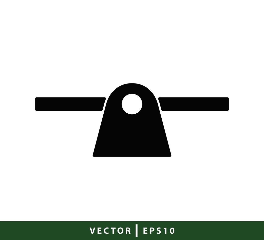 Wippe Symbol Vektor-Logo-Design-Vorlage vektor