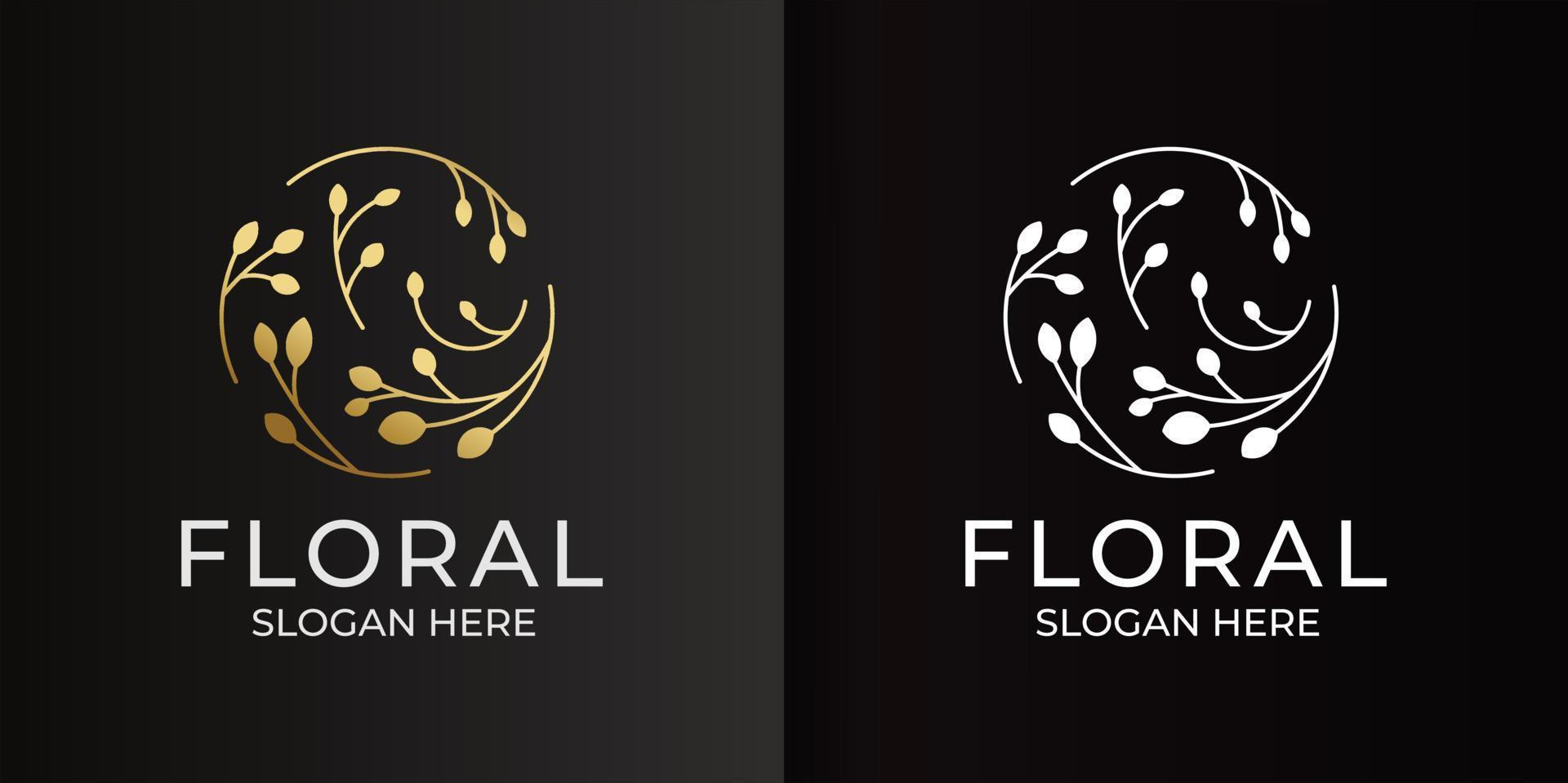 minimalistisches Logo für dekorative Blumen vektor