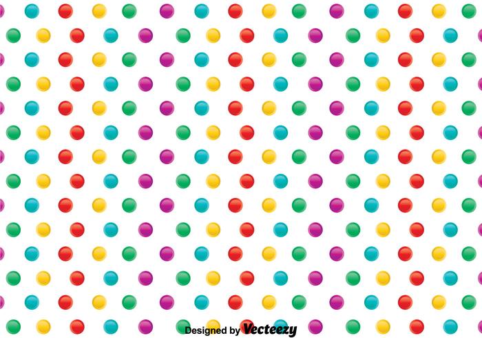 Färgrik Polka Dot Mönster Vector