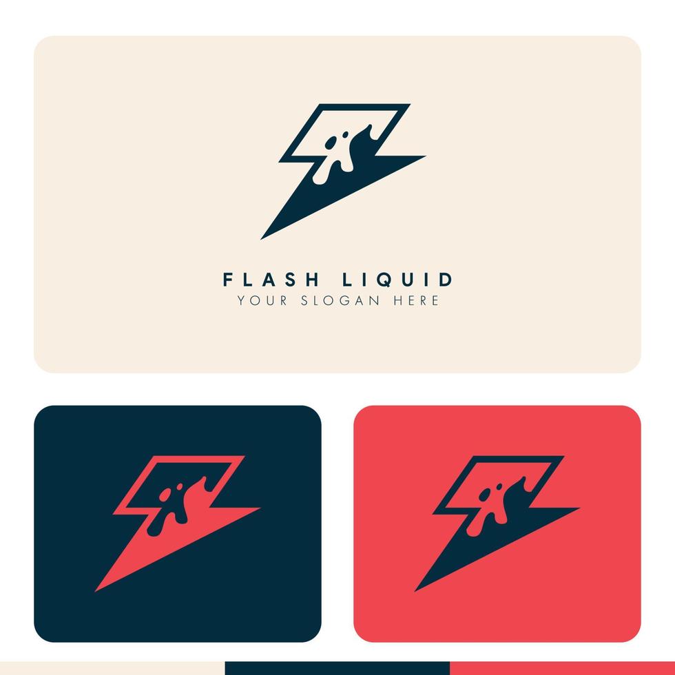 enkel minimalistisk flash storm logotypdesign vektor