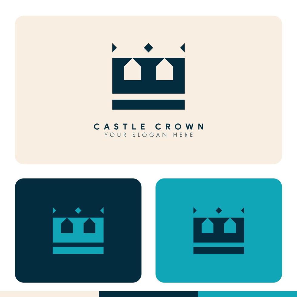 enkel minimalistisk king crown-logotypdesign vektor