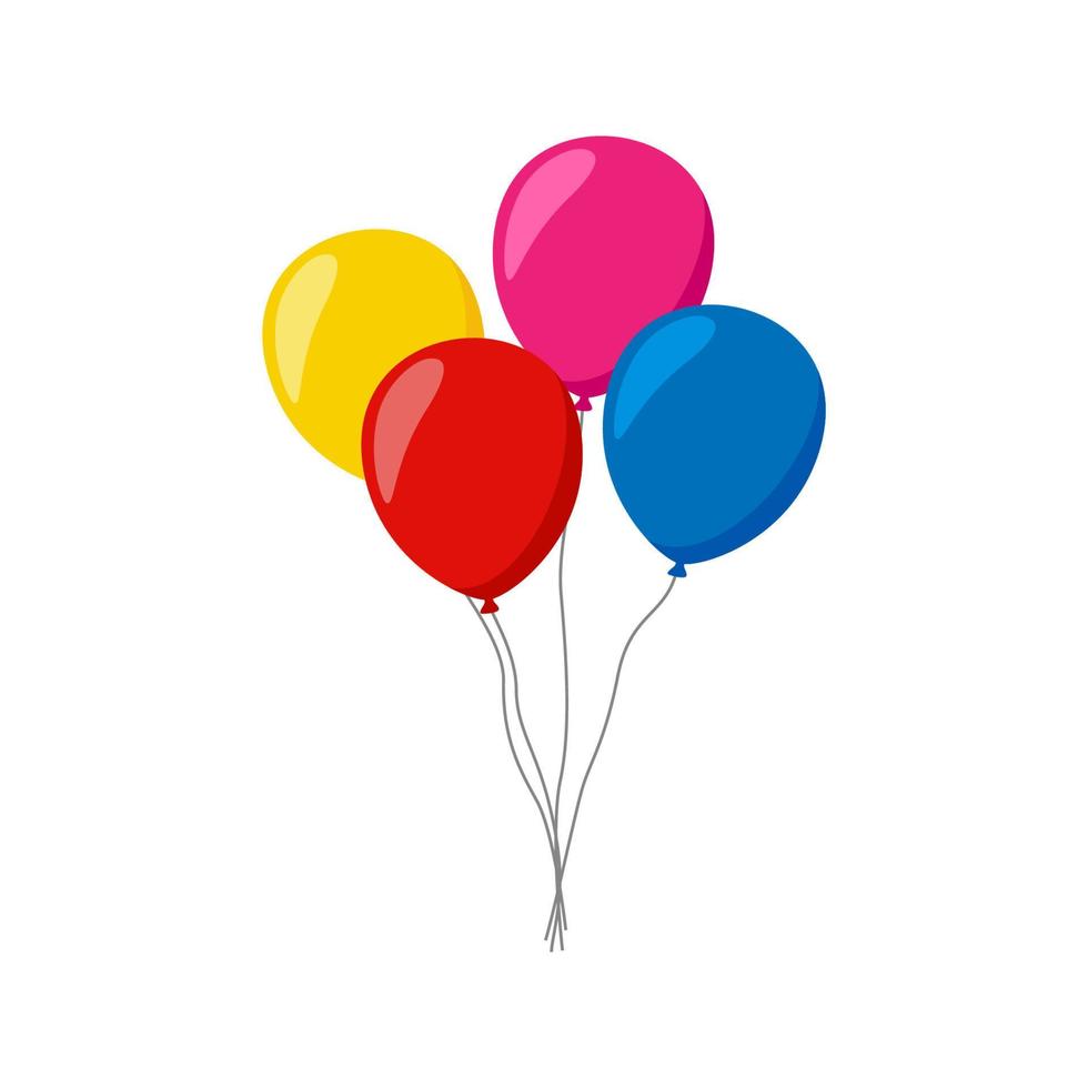 Ballon isoliert auf weißem Hintergrund vektor