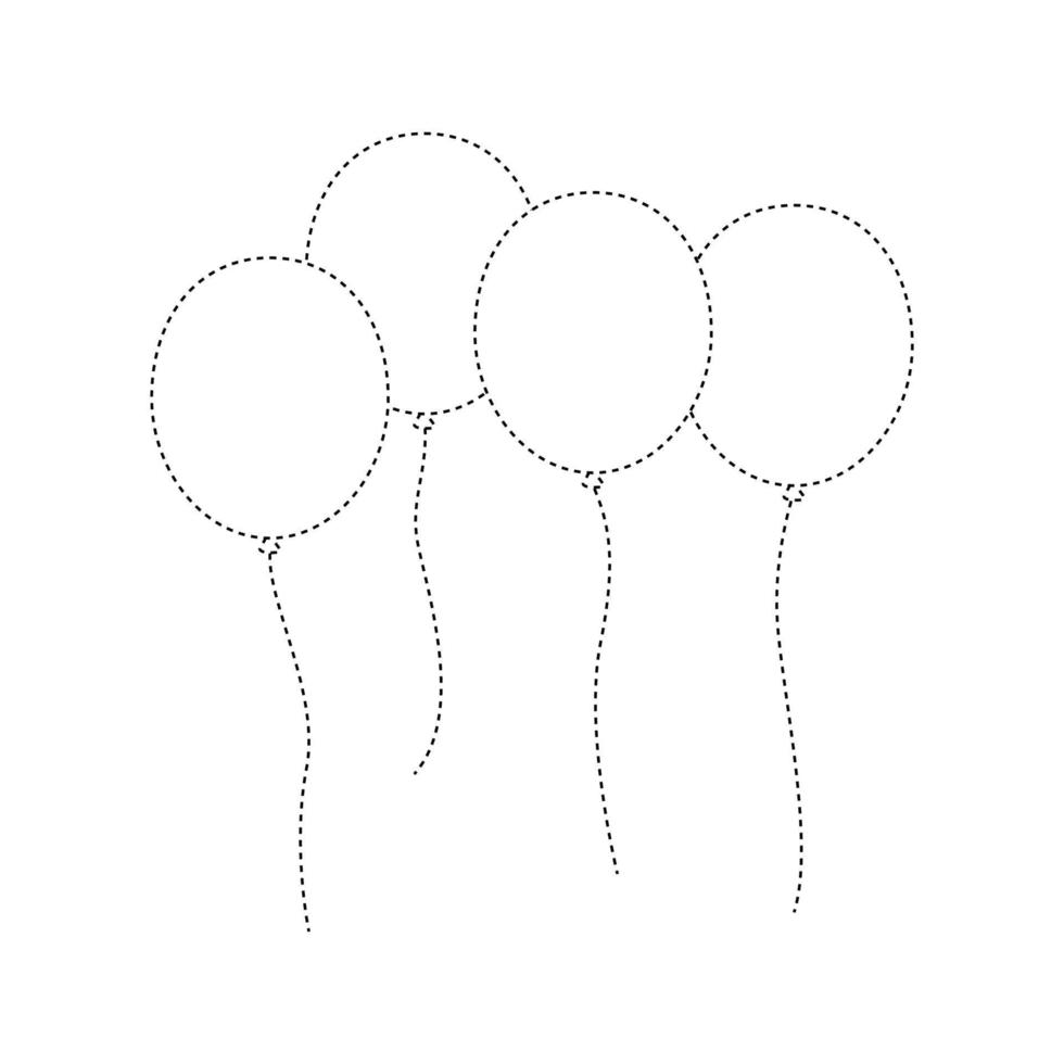 ballongspårningsark för barn vektor