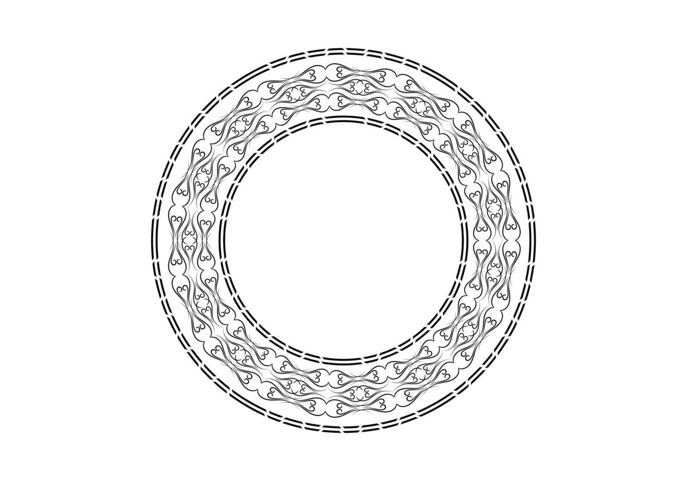 Dekorations- und Ornamentelemente auf weißem Hintergrund. florale Verzierung. vektor